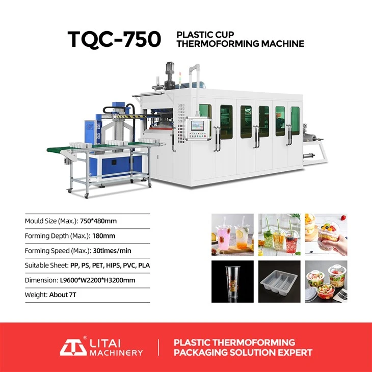 Máquina automática para fabricar vasos de plástico