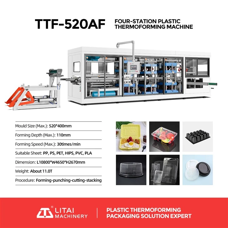 Máquina formadora de cajas de comida para llevar PP